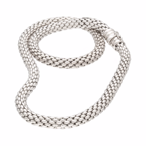 HILL FOPE WHITE GOLD 18KT 55.1GR LENGHT 43 CM