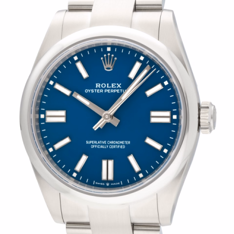 OYSTER PERPETUAL 134300 STAINLESS STEEL AND BLUE DIAL 41 MM FULL SET YEAR 2026