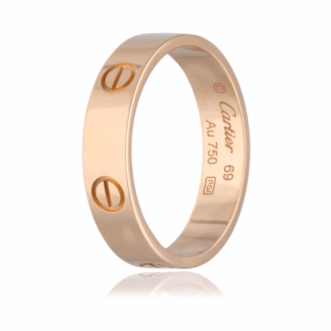 CARTIER RING LOVE ROSE GOLD WEIGHT 7.6 GR SIZE 69