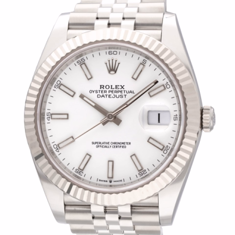 DATEJUST 126334 STAINLESS STEEL WHITE DIAL WHITE GOLD BEZEL 41MM FULL SET NEW 2026