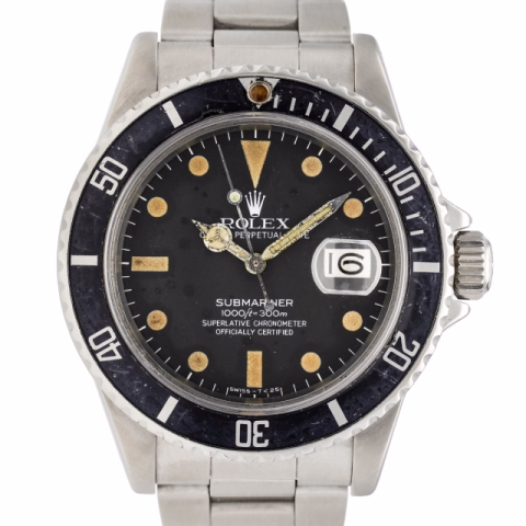 SUBMARINER TRANSITIONAL 16800YEAR 1980 MAXI PALLETTONI SERIAL 645XXXX STEEL 40MM