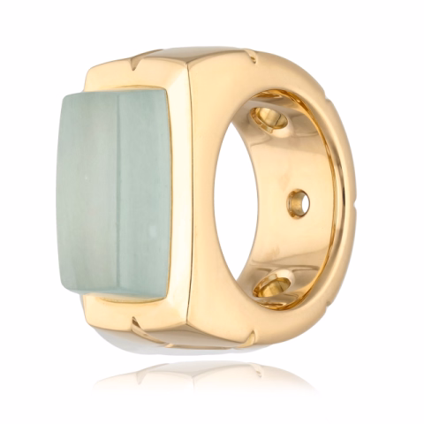 RING JOCHEN POHL ROSE GOLD 18KT MOONSTONE SIZE 16 / 56