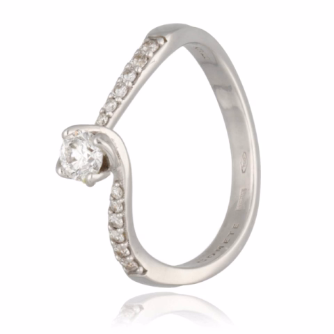 RING COMETE WHITE GOLD 18KT DIAMONDS 0.31ct G/SI 2.4GR SIZE 12 / 52