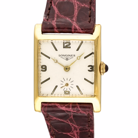 LONGINES ART DECO YELLOW GOLD 18KT MANUAL WINDING 32x25MM