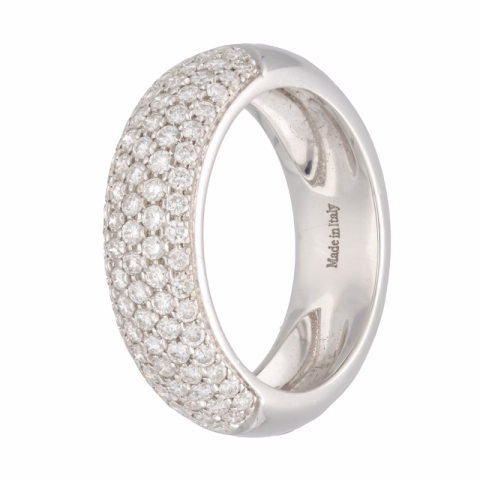 DD GIOIELLI RING IN WHITE GOLD 18K 1ct DIAMONDS WEGHT 6.9GR SIZE 13/53