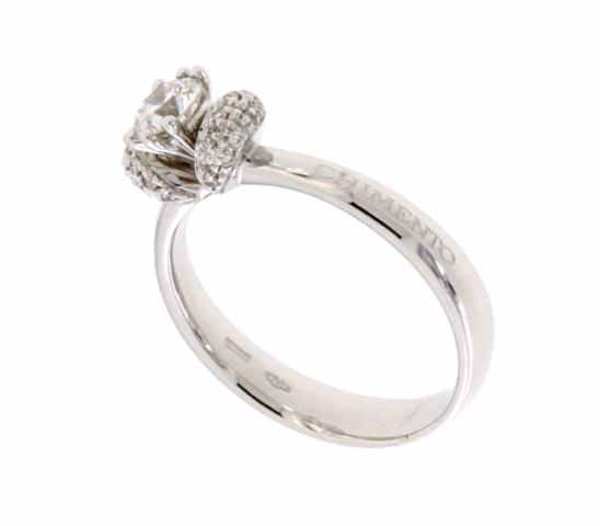 CHIMENTO WHITE GOLD SOLITAIRE DIAMOND RING 82403461