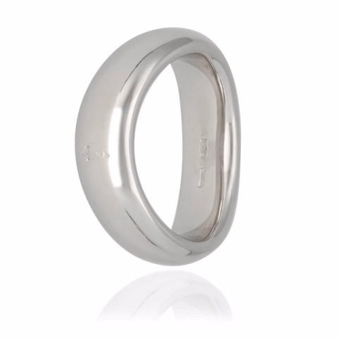 RING POMELLATO WHITE GOLD 18KT SIZE 12 / 52 WEIGHT 12.6GR