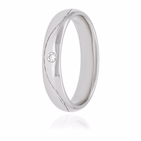 RING IN PLATIN 0.070ct DIAMOND W/SI N°16