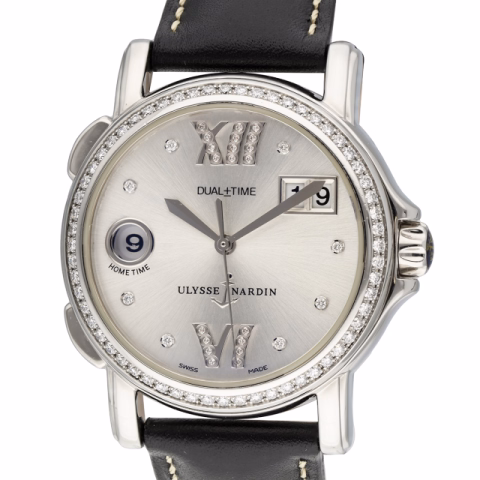 DUAL TIME 223-28 STAINLESS STEEL DIAMONDS 36MM FULL SET YEAR 2006