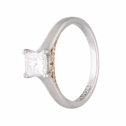 RING ROSE GOLD 14KT WHITE GOLD 14KT DIAMONDS TOTAL 1.03ct SIZE 13 / 53 WEIGHT 2.9GR