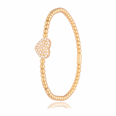 CARL BUCHERER BRACELET WITH HEART ROSE GOLD D 0.95 CT WEIGHT 6.60 GR