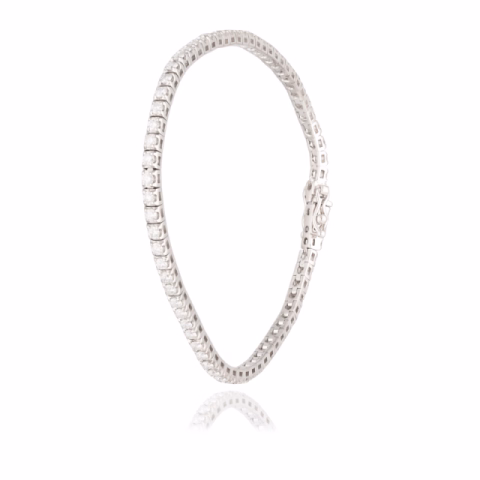 BRACELET WHITE GOLD WITH DIAMONDS D 2.70 CT WEIGHT 12.25 GR LENGHT 19 CM