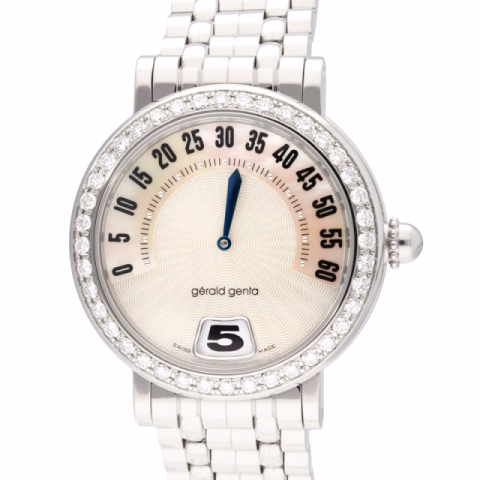 GÉRALD GENTA RETRO CLASSIC JUMP HOUR G3614 STAINLESS STEEL 33 MM REVISION 09.2026