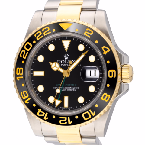 GMT II 116713 STAINLESS STEEL AND YELLOW GOLD 40 MM ORIGINAL BOX 
