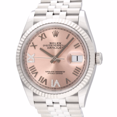 DATEJUST 126234 STAINLESS STEEL DIAL PINK 36 MM FULL SET NEW  YEAR 2026