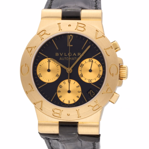 BVLGARI DIAGONO CH 35 G YELLOW GOLD 35 MM