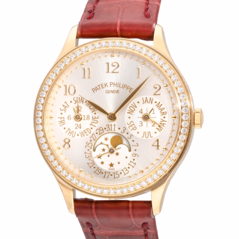 GRAND COMPLICATIONS 7140R-001 ROSE GOLD BEZEL 68 DIAMONDS BUCKLE 27 DIAMONDS STRAP ALLIGATOR IN DIFFERENTCOLORS 35.1 MM FULL SET YEAR 2024