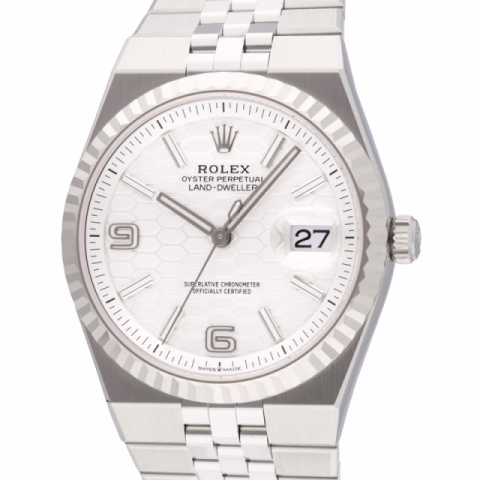 LAND DWELLER 127234 STAINLESS STEEL WHITE GOLD BEZEL 36MM FULL SET NEW 2026